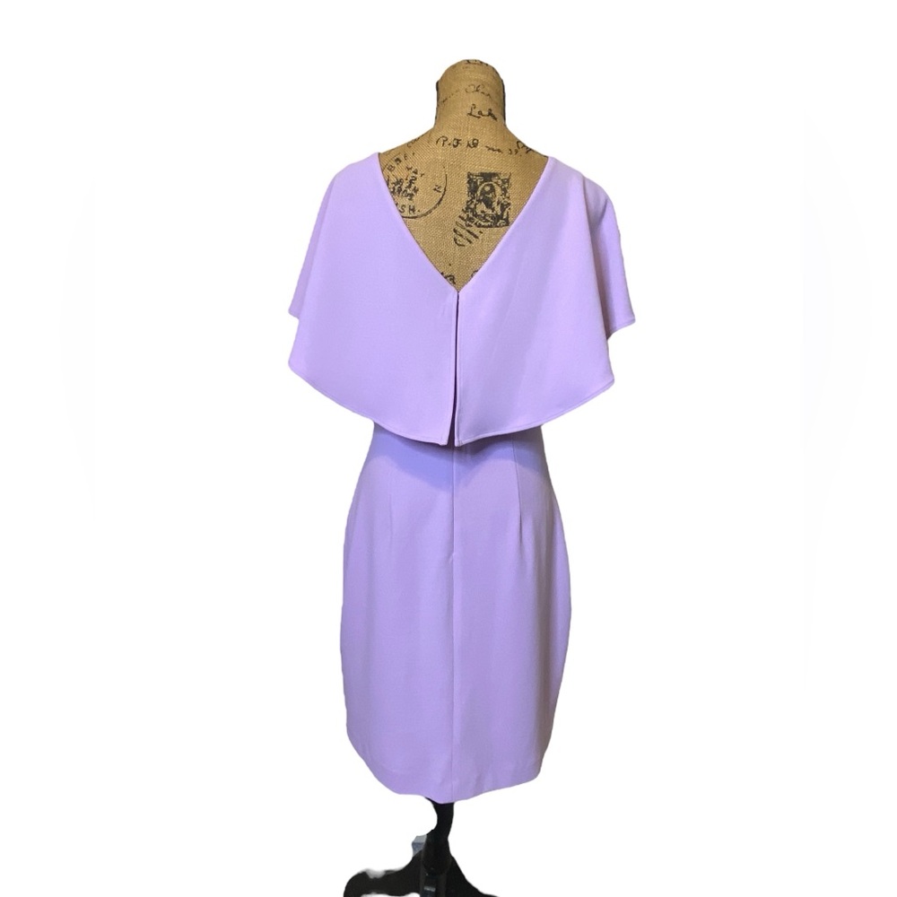 Belle Badgley Mischka Nova Lilac Flutter Cocktail Dress Women’s Size 6 - Picture 2 of 15